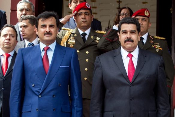 el-emir-de-catar-tamim-bin-hamad-al-zani-junto-con-el-presidente-de-venezuela-nicolas-maduro-_860_573_1231221